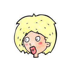cartoon woman looking N14