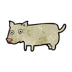 cartoon little dog N137