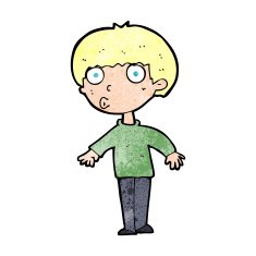 Cartoon Surprised Boy N40