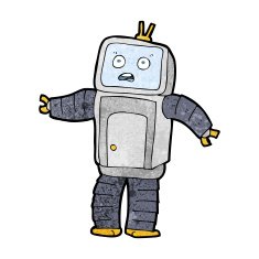 cartoon funny robot N109