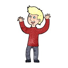 cartoon happy man N637
