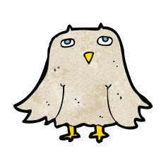 Cartoon Owl N201