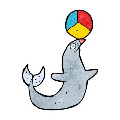 cartoon performing seal N14