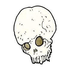 cartoon spooky skull N227