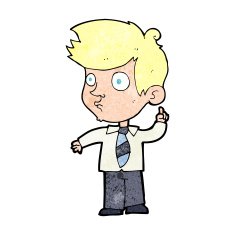 cartoon boy asking question N36