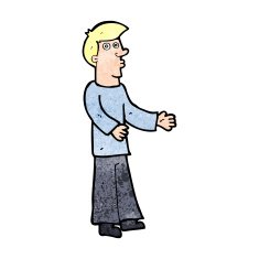 cartoon curious man N93
