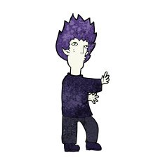 cartoon vampire man N145