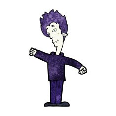 cartoon vampire man N146