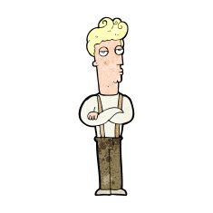 cartoon unimpressed man N12
