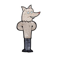 cartoon wolf man N71