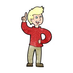 cartoon man with idea N214