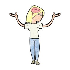 cartoon intelligent woman N25