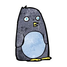 Cartoon penguin N123