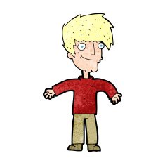 cartoon happy man N638