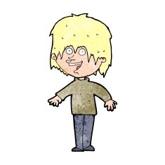 cartoon excited man N138