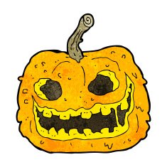cartoon spooky pumpkin N30