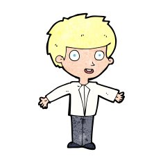 cartoon happy boy N326