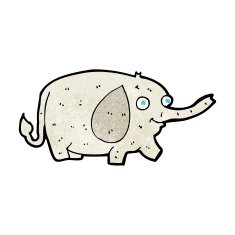 cartoon funny little elephant N9
