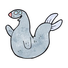 cartoon happy seal N25