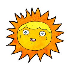 sun cartoon character N18