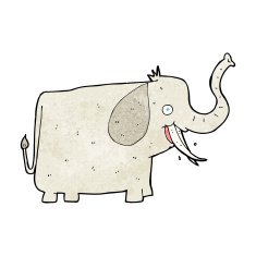 cartoon happy elephant N18