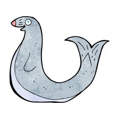 cartoon happy seal N26