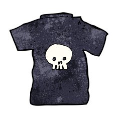 cartoon skull tee N19