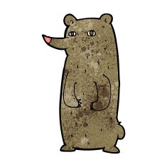 funny cartoon bear N86