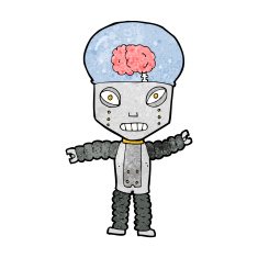 cartoon future robot N13