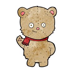 Cartoon Bear Waving N5