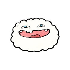 happy cartoon cloud N41