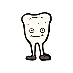 cartoon happy tooth N58