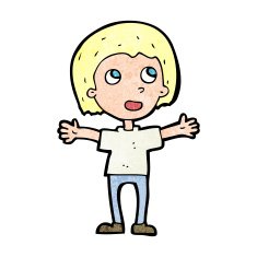 cartoon happy person N42