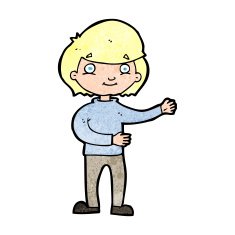 cartoon happy person N43
