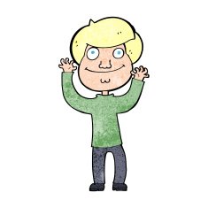 cartoon happy boy N327