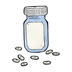 cartoon jar of pills N28