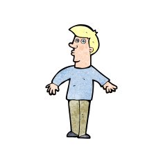 cartoon surprised man N191