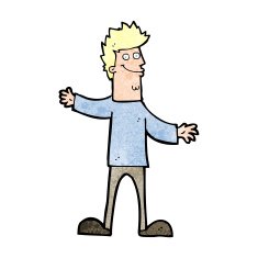 cartoon happy man N639