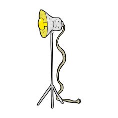 cartoon studio lamp shining N13