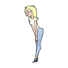 cartoon attractive girl N26