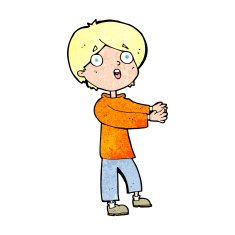cartoon shocked boy N40