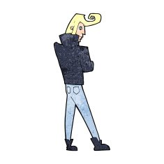 cartoon cool guy N25