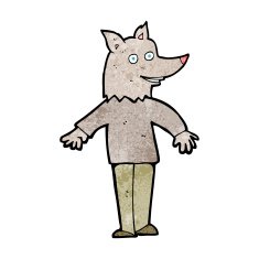 cartoon happy werewolf N9
