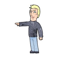 cartoon angry man pointing N13