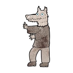 cartoon funny werewolf N24