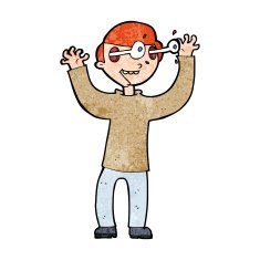 cartoon man with eyes popping out of head N13