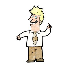 cartoon man with good idea N24