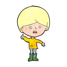 cartoon unhappy boy N77