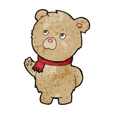 cartoon teddy bear N376