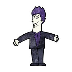 cartoon vampire man N147